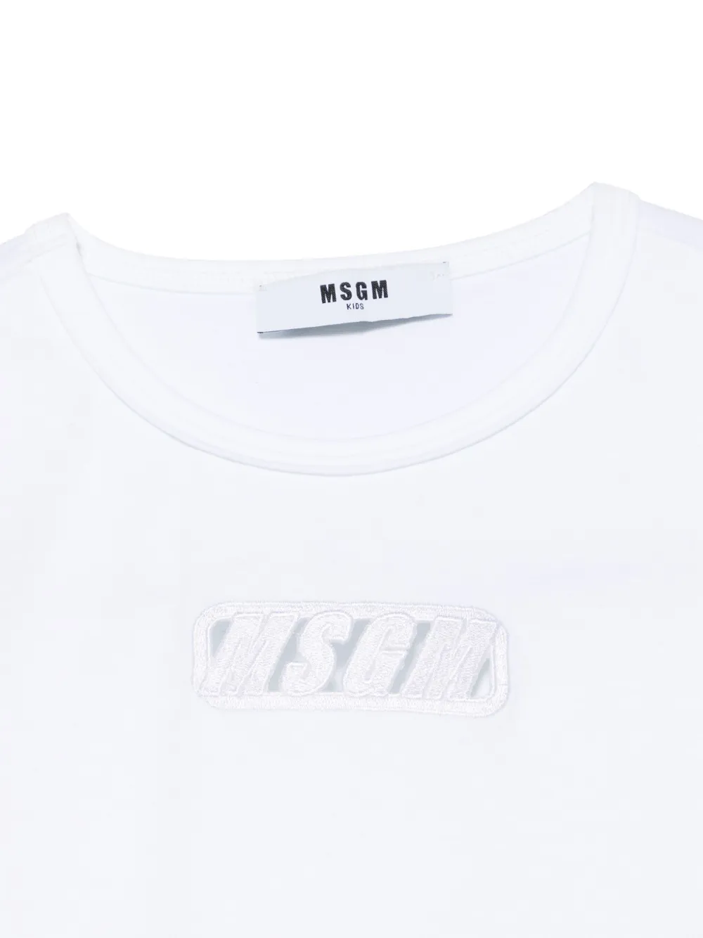MSGM Kids T-shirt met geborduurd logo Wit