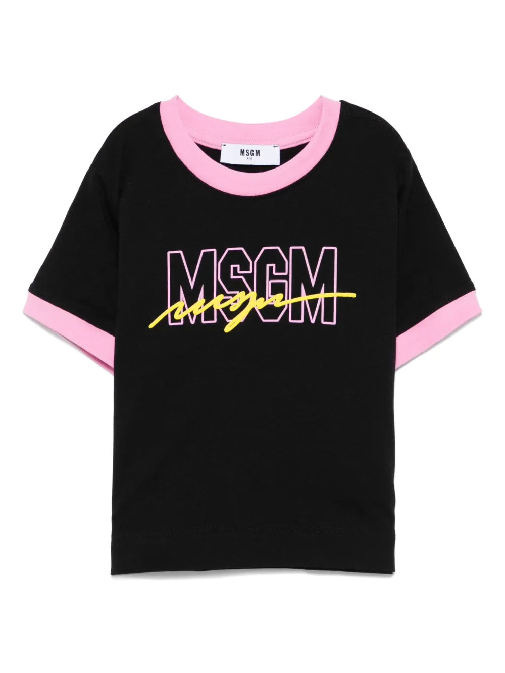 MSGM Kids playera con logo en relieve | negro | Image 1