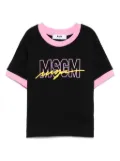 MSGM Kids logo-embossed T-shirt - Black