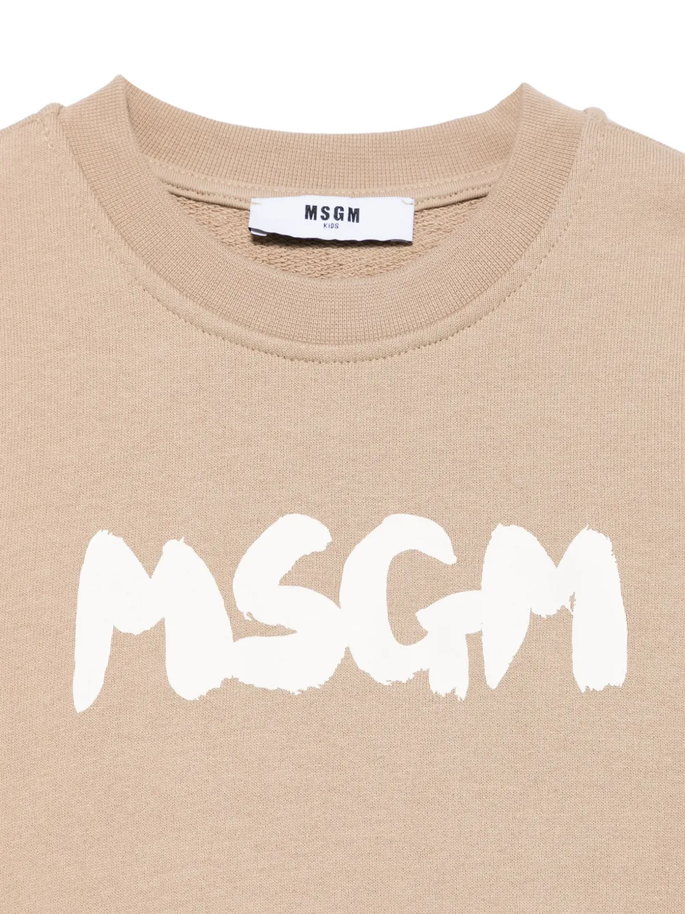 MSGM Kids Sweater met logoprint Beige