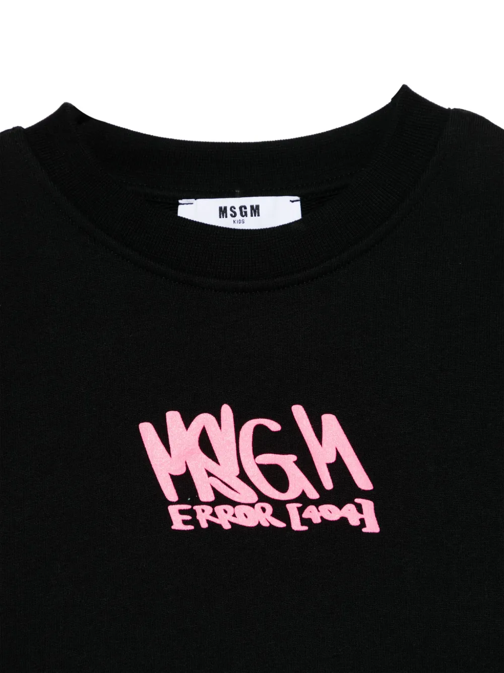MSGM Kids Sweater met logo-reliëf Zwart