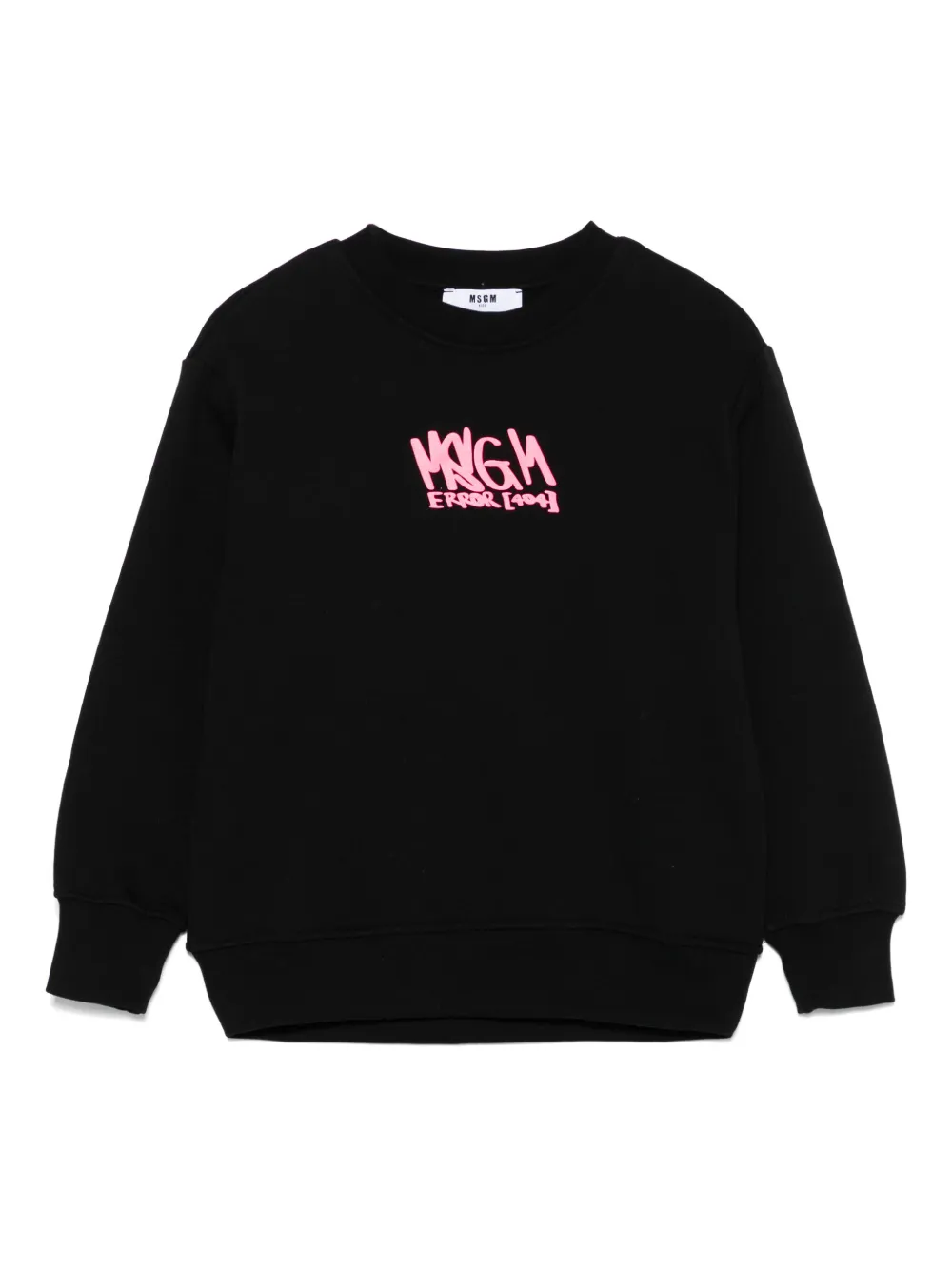MSGM Kids sudadera con logo en relieve | negro | Image 1
