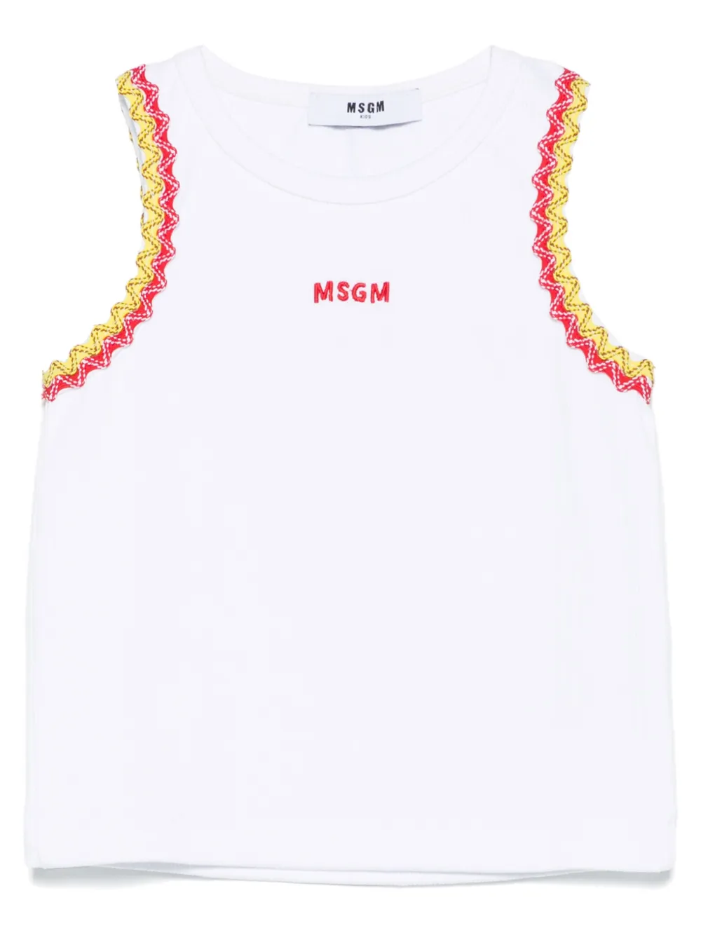 MSGM Kids ribbed tank top | White | Image 1