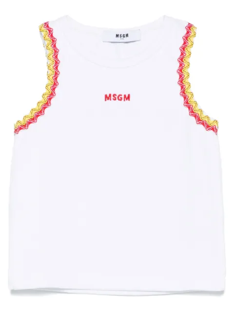 MSGM Kids ribbed tank top
