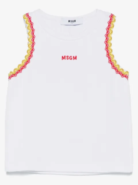MSGM Kids 골지 탱크 탑