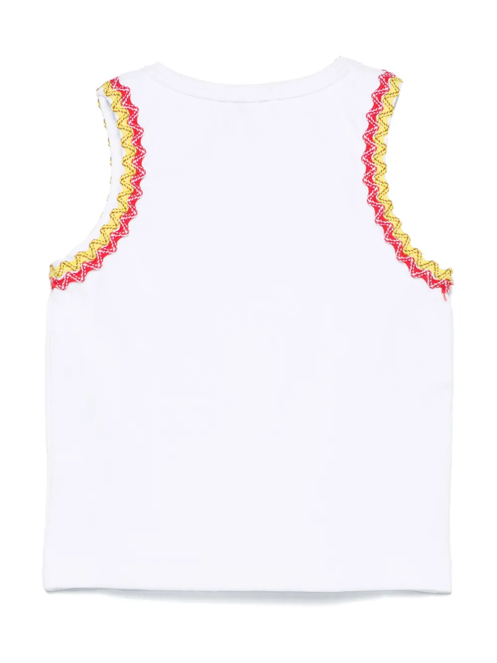 MSGM Kids Geribbelde tanktop - Wit