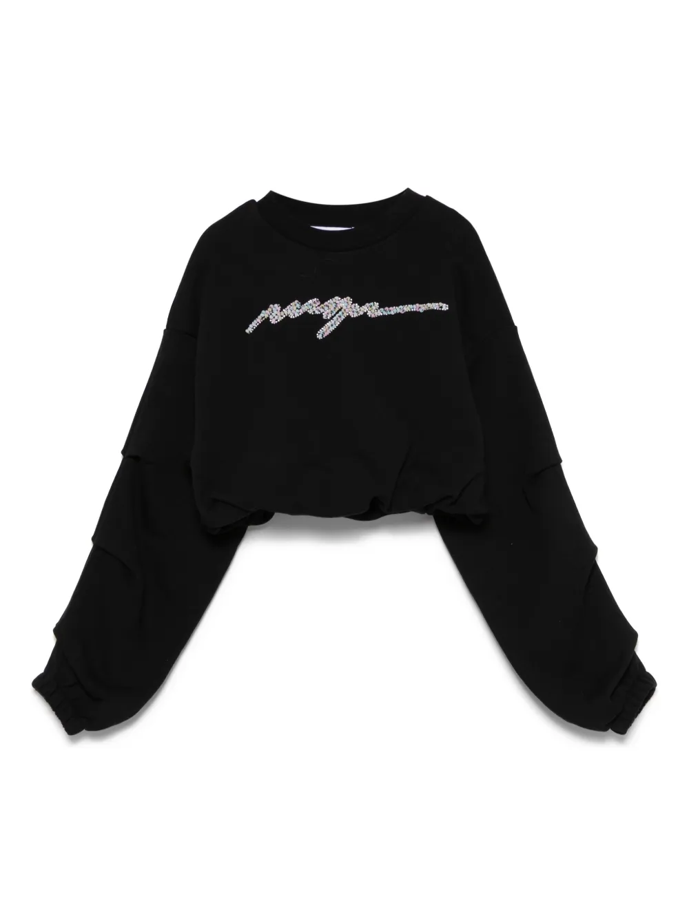 MSGM Kids sudadera con logo de cuentas | negro | Image 1