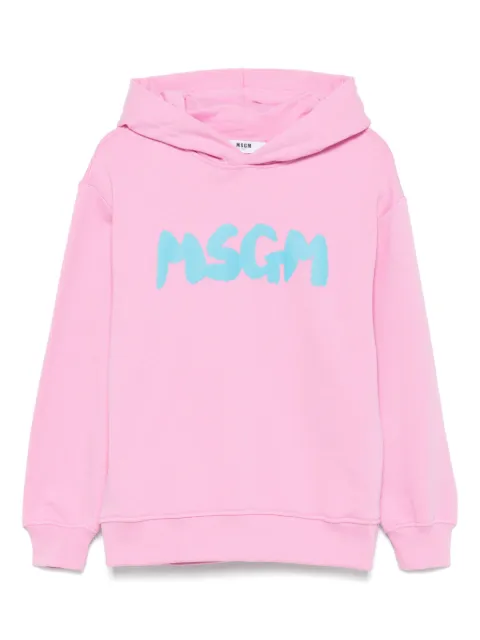 MSGM Kids logo-print hoodie