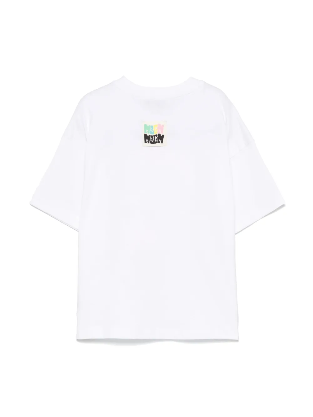 MSGM Kids T-shirt met logo-reliëf - Wit