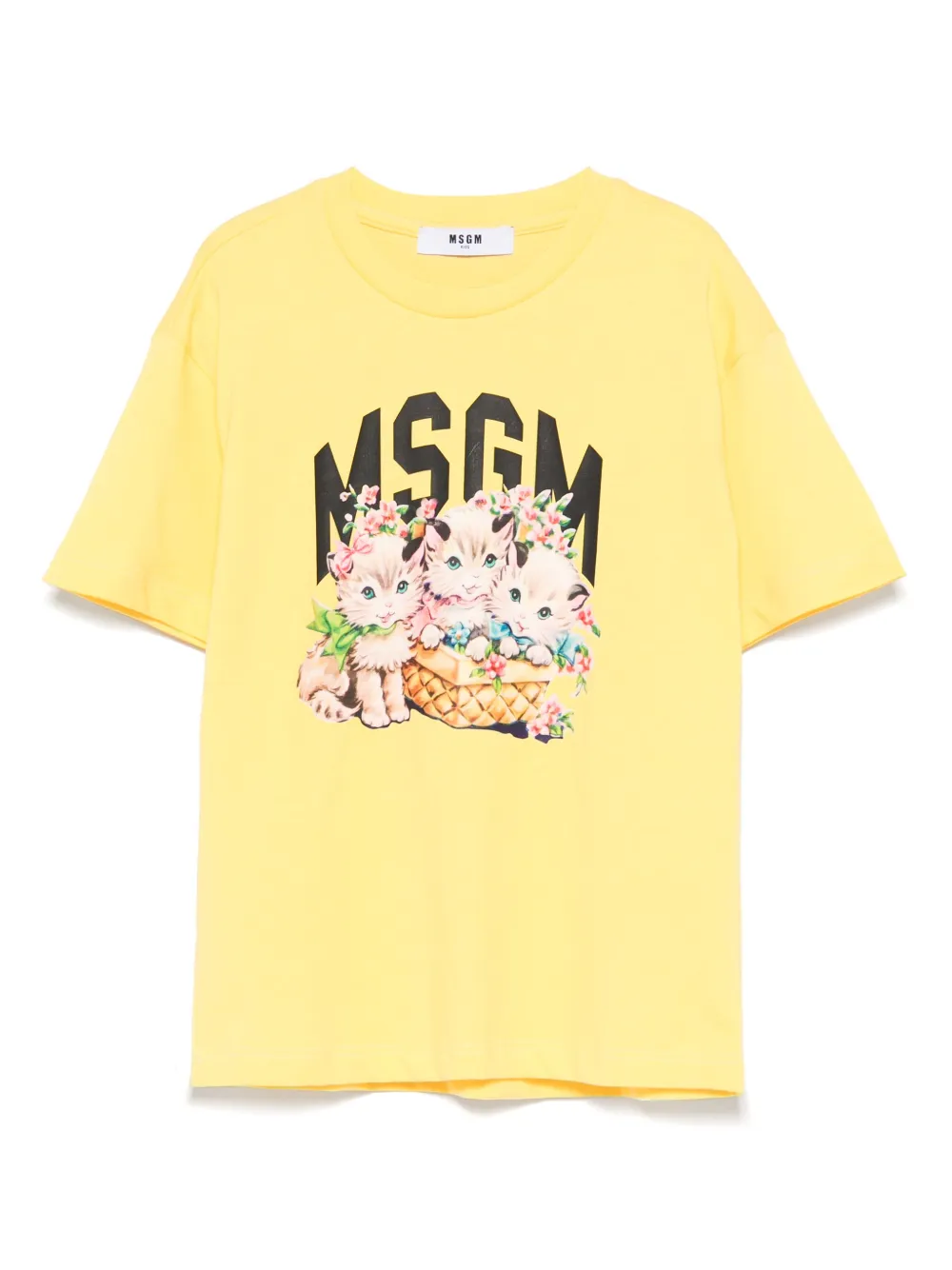 MSGM Kids playera con estampado gráfico | amarillo | Image 1