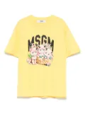 MSGM Kids graphic-print T-shirt - Yellow
