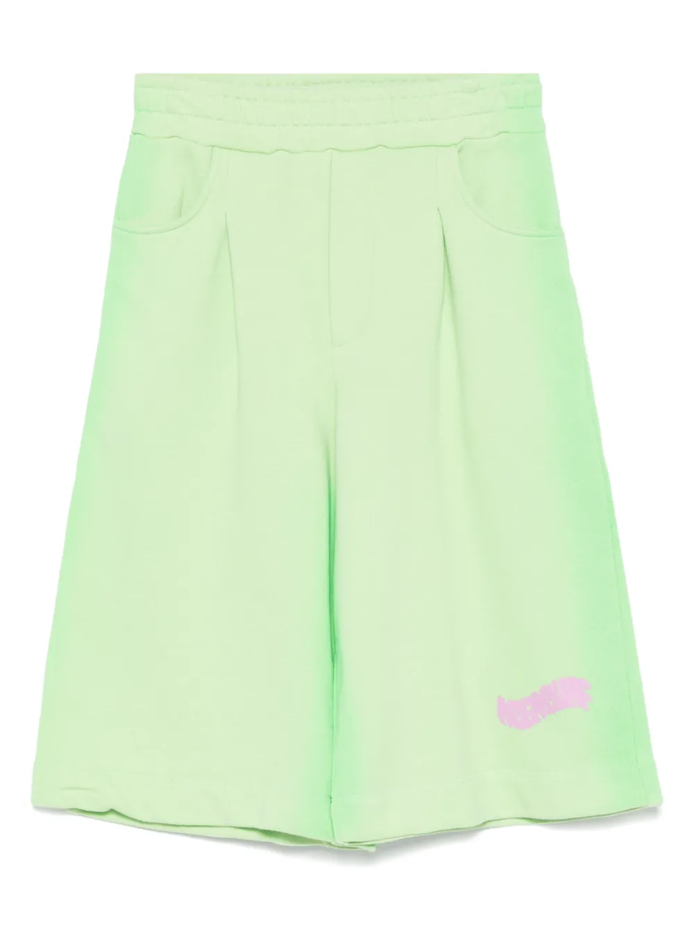 MSGM Kids logo-print shorts | Green | Image 1