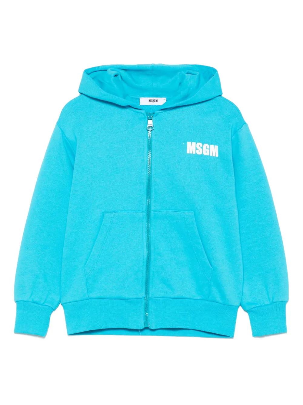 MSGM Kids Hoodie met logoprint Blauw