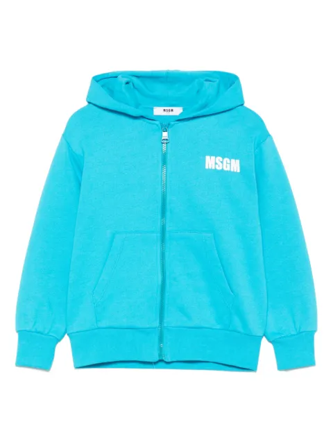 MSGM Kids logo-print hoodie