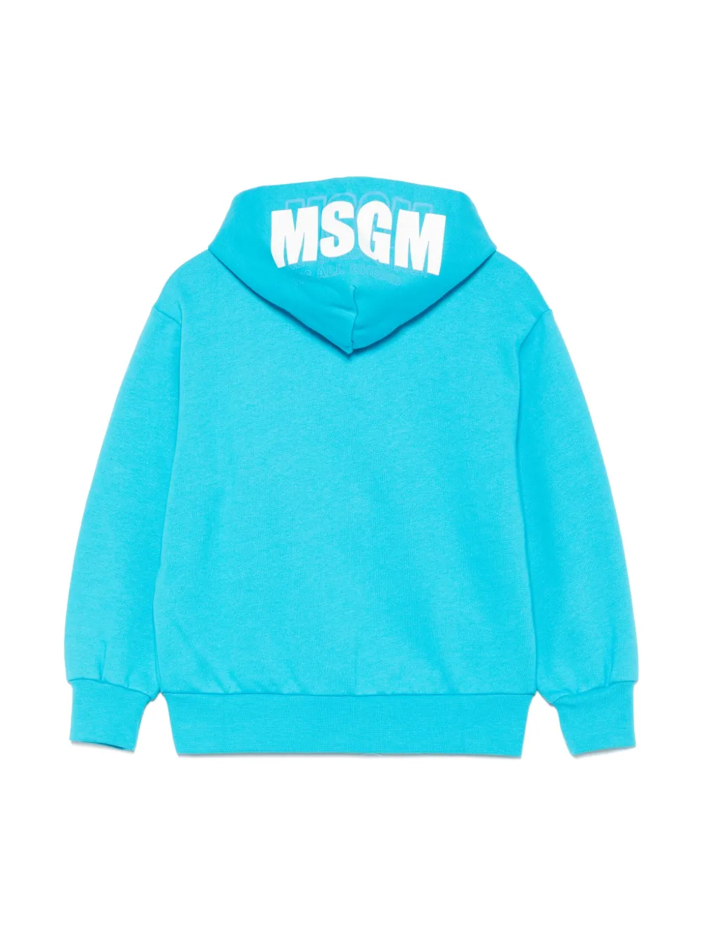 MSGM Kids Hoodie met logoprint - Blauw