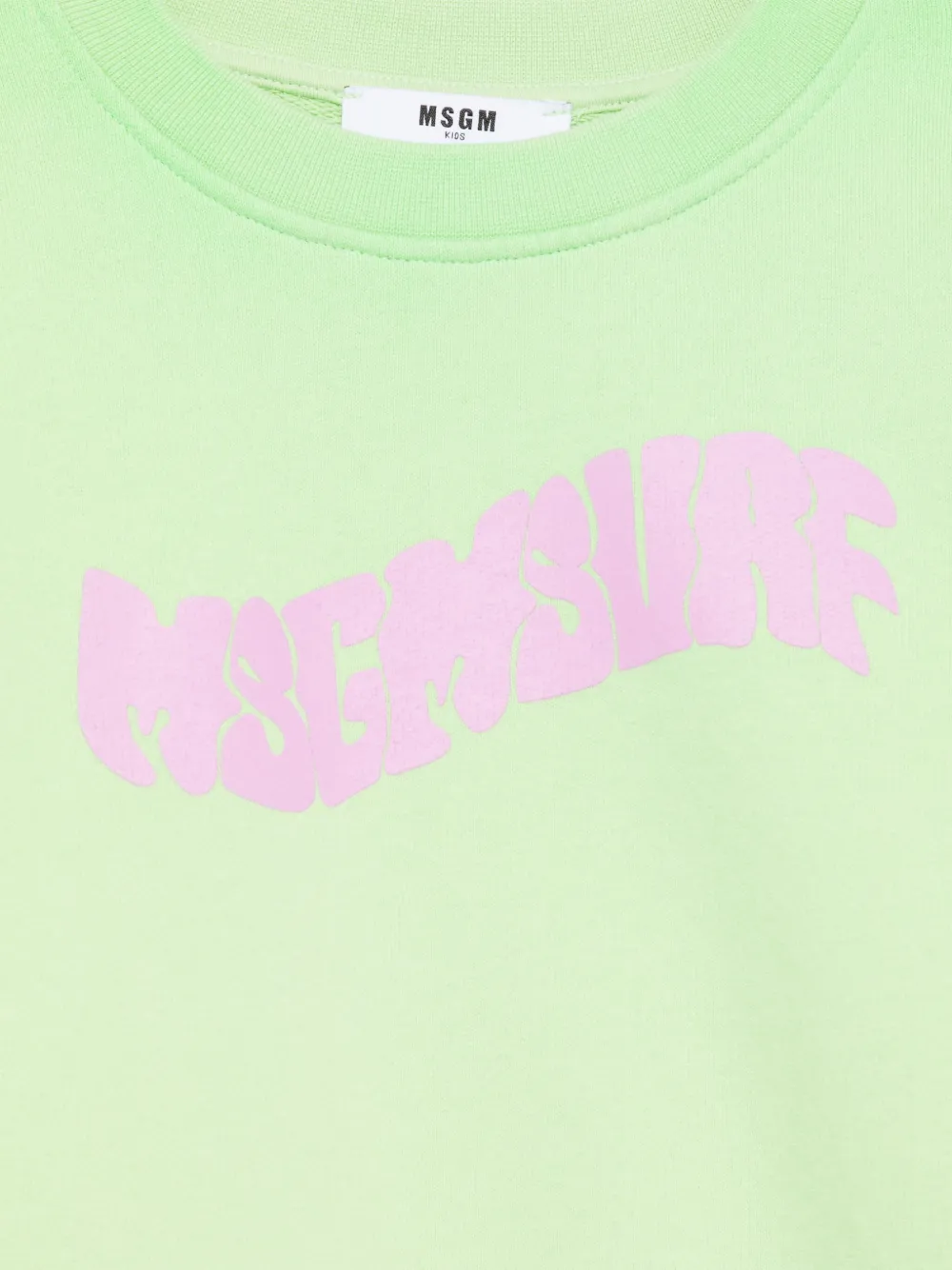 MSGM Kids Sweater met logoprint Groen