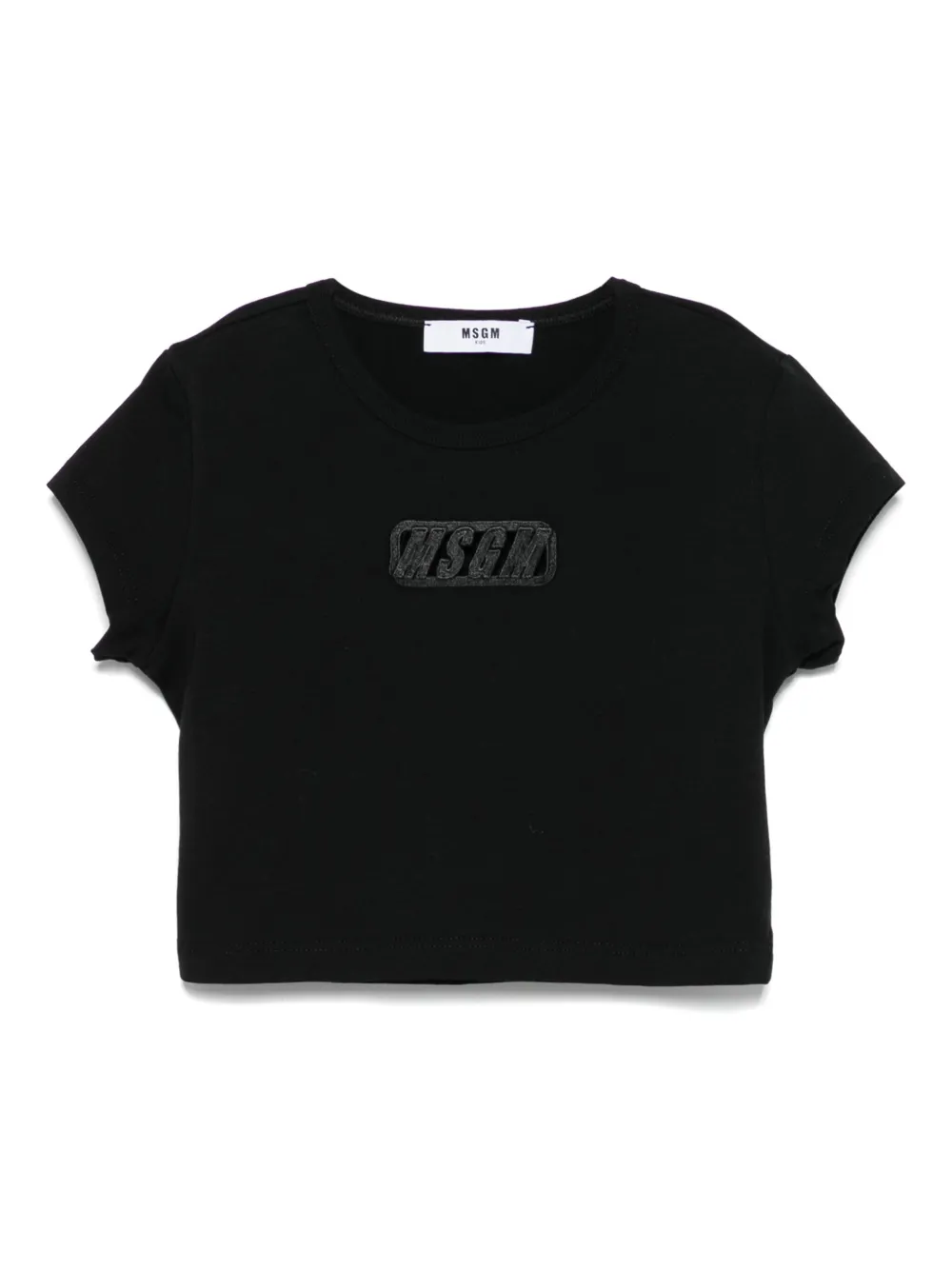 MSGM Kids playera con logo bordado | negro | Image 1