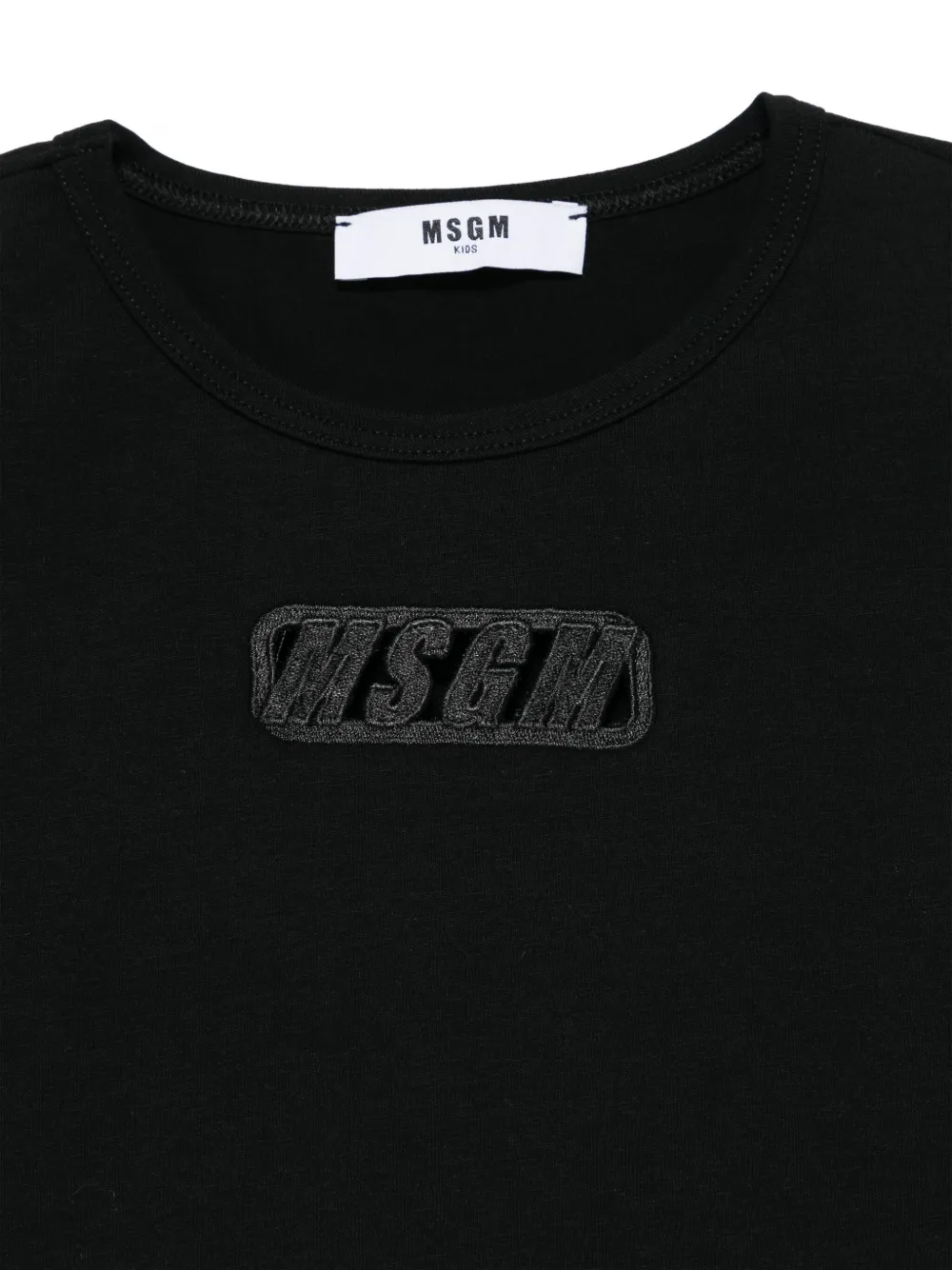 MSGM Kids T-shirt met geborduurd logo Zwart