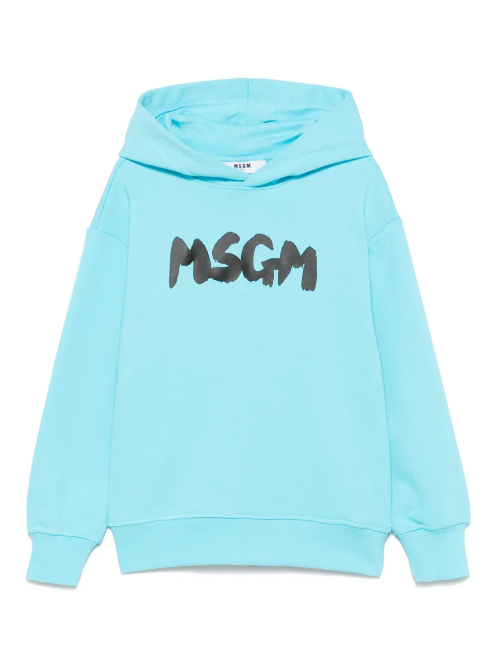 MSGM Kids Hoodie met logoprint Blauw