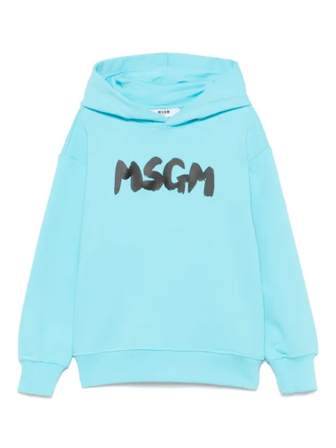 MSGM Kids logo-print hoodie