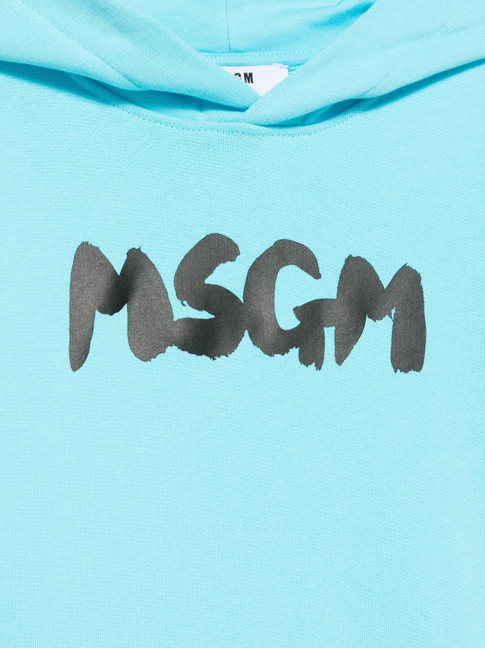 MSGM Kids Hoodie met logoprint Blauw