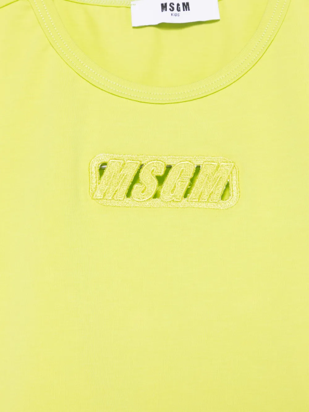 MSGM Kids Cropped jersey T-shirt Groen
