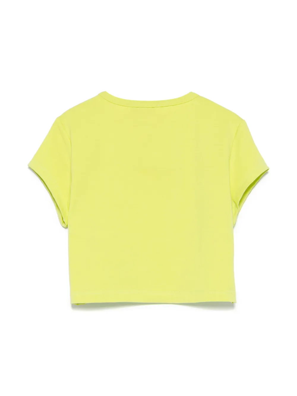 MSGM Kids Cropped jersey T-shirt - Groen