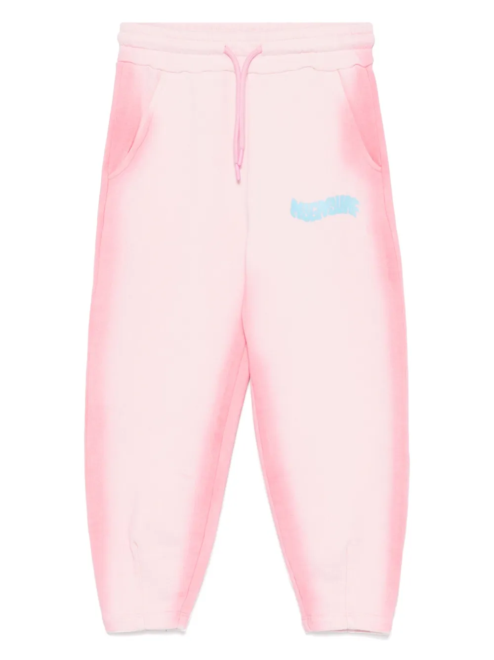 MSGM Kids airbrushed fleece track pants | Pink | Image 1