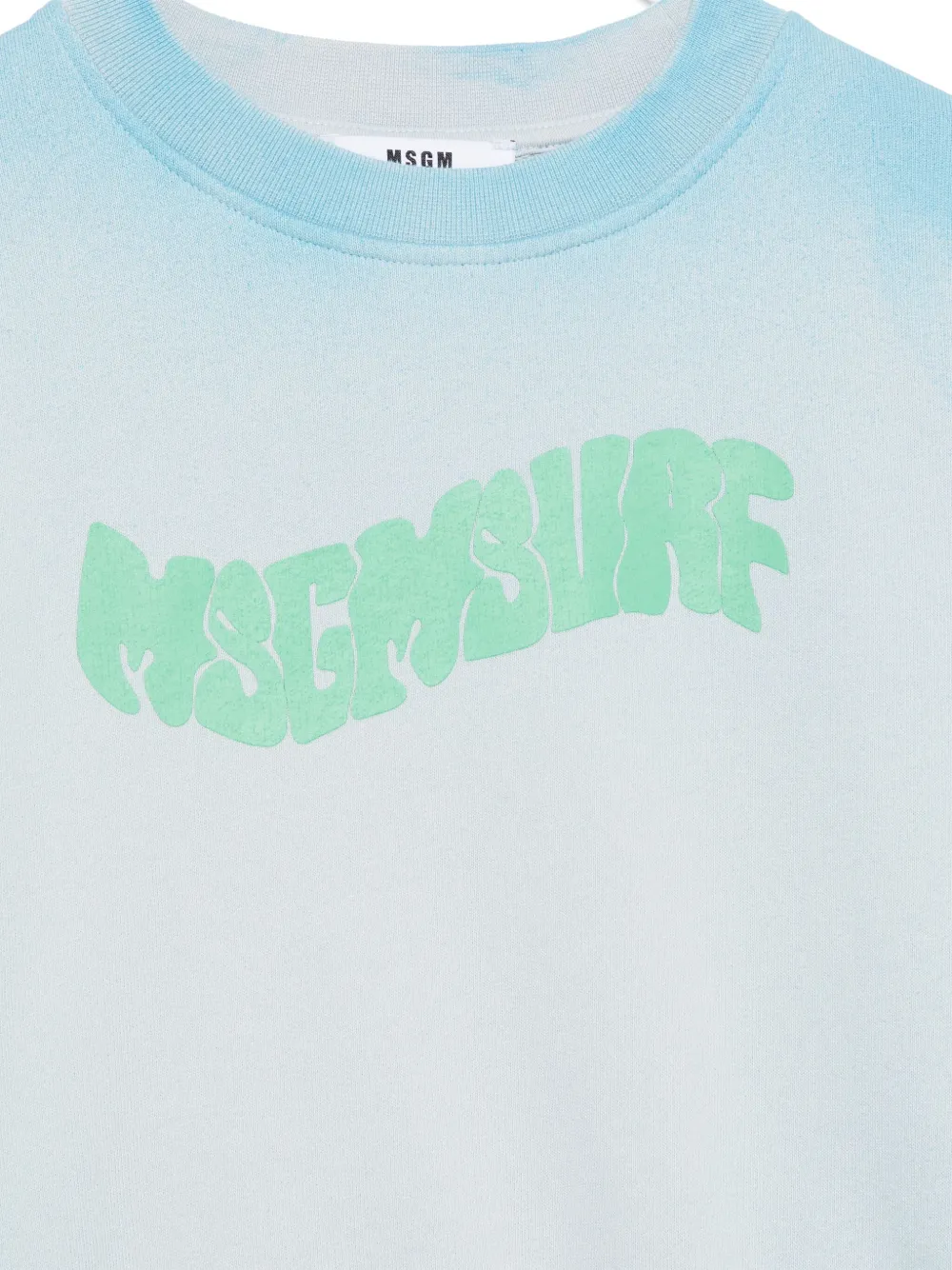 MSGM Kids Sweater met logoprint Blauw
