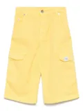MSGM Kids logo-patch skirt - Yellow