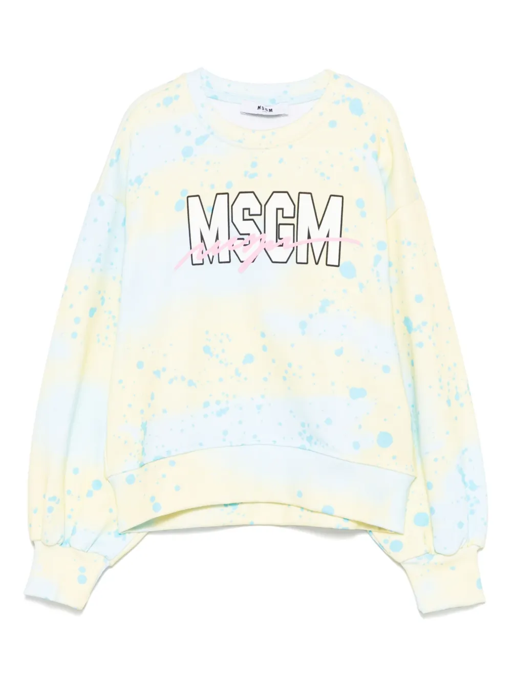 MSGM Kids sudadera con logo estampado | amarillo | Image 1