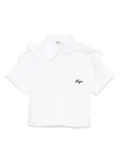 MSGM Kids bow-detailed shirt - White