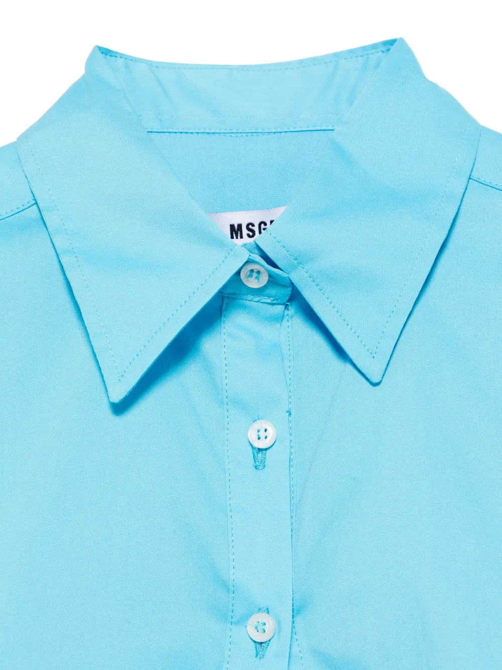 MSGM Kids Shirt met logoprint Blauw
