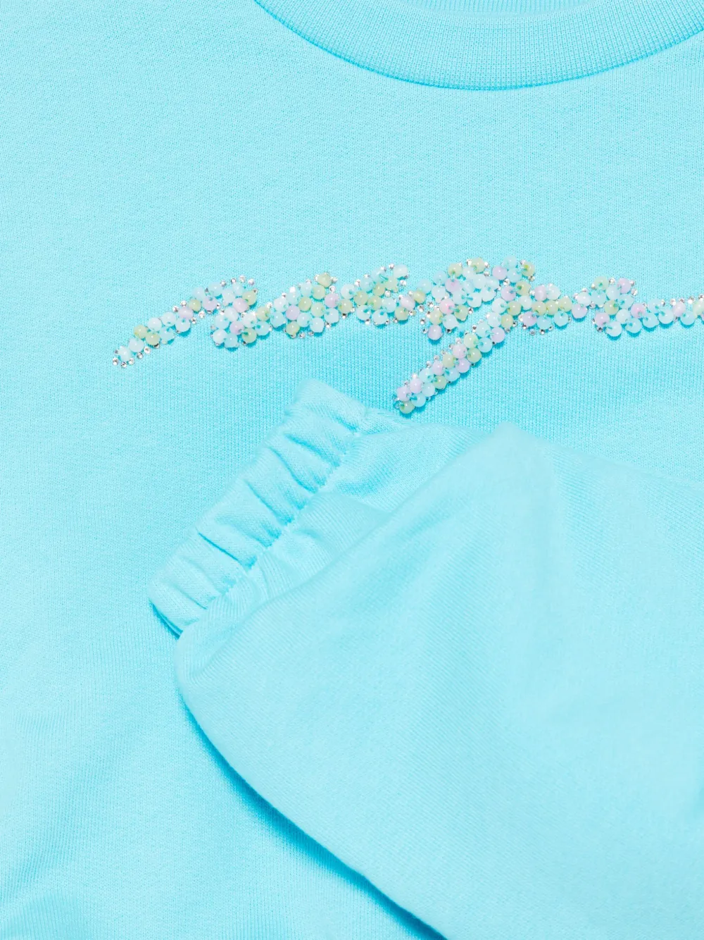 MSGM Kids Sweater met kralen Blauw