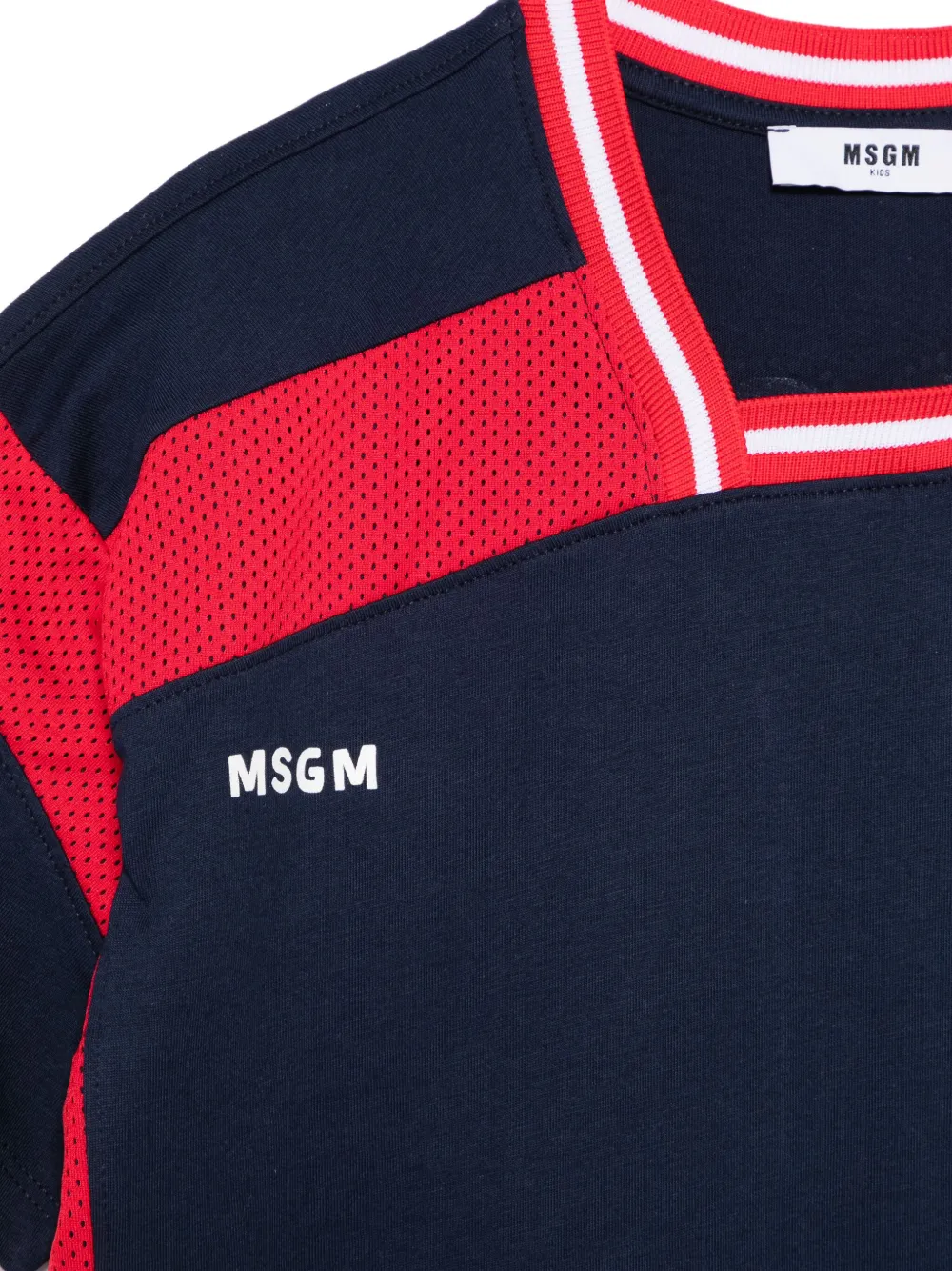MSGM Kids Jersey T-shirt Blauw