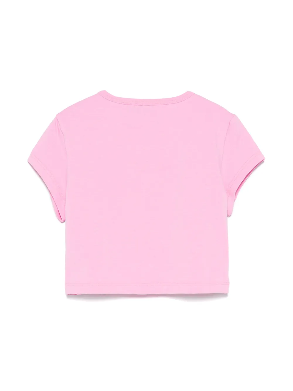 MSGM Kids Cropped jersey T-shirt - Roze