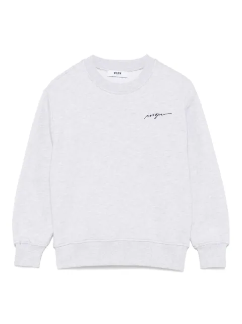 MSGM Kids sudadera con logo bordado