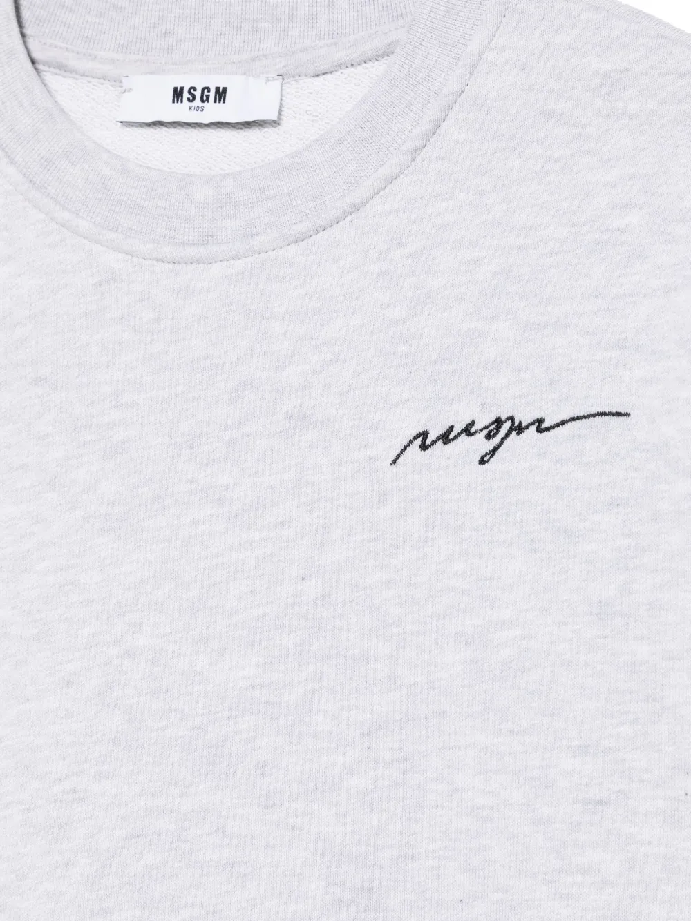 MSGM Kids Sweater met geborduurd logo Grijs