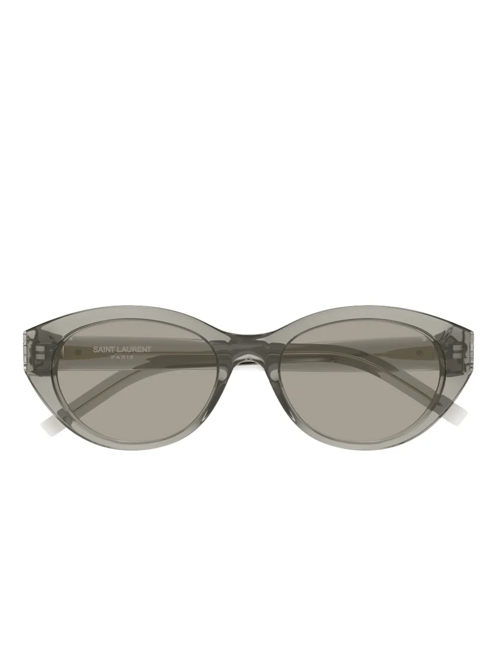 Saint Laurent Eyewear Zonnebril met ovalen montuur Grijs