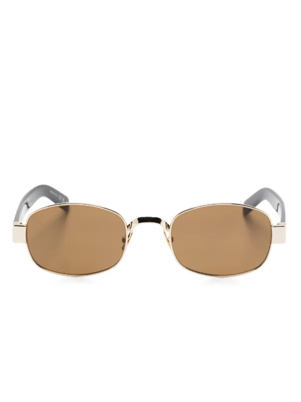 Saint Laurent Eyewear oval-frame Sunglasses Gold FARFETCH IN