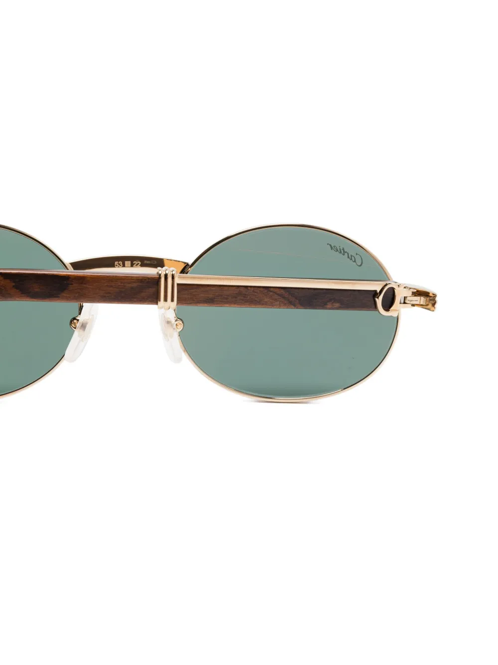 Cartier Eyewear Zonnebril met houten detail Goud