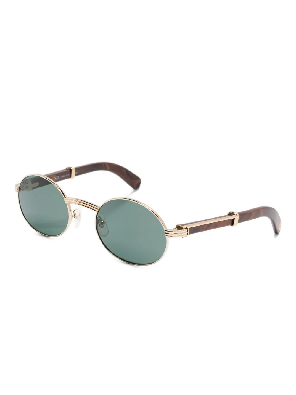 Cartier Eyewear Zonnebril met houten detail Goud