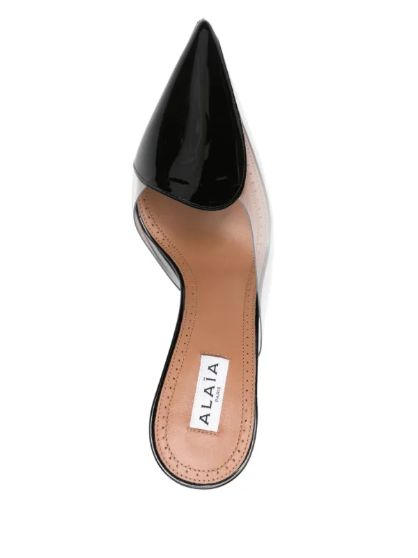 人気☆cute【Alaiaアライア】Coeur 90 black patent mule pumps Alaïa | Coeur 90 black patent mule pumps | Savannahs