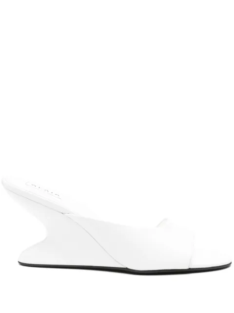 Alaïa 75mm wedged mules