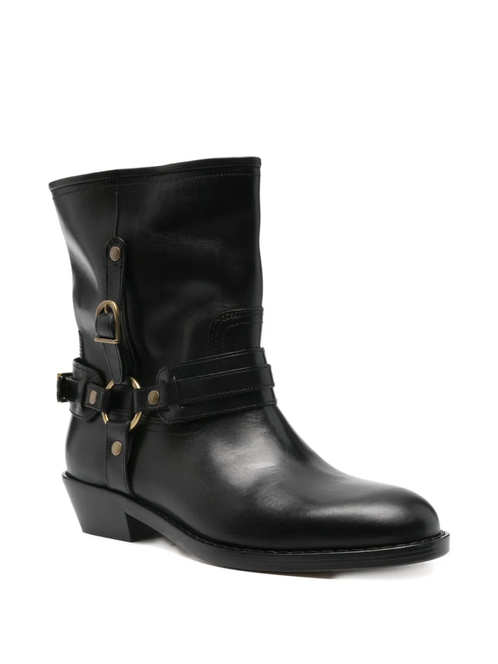 ISABEL MARANT 35mm leather biker boots Black