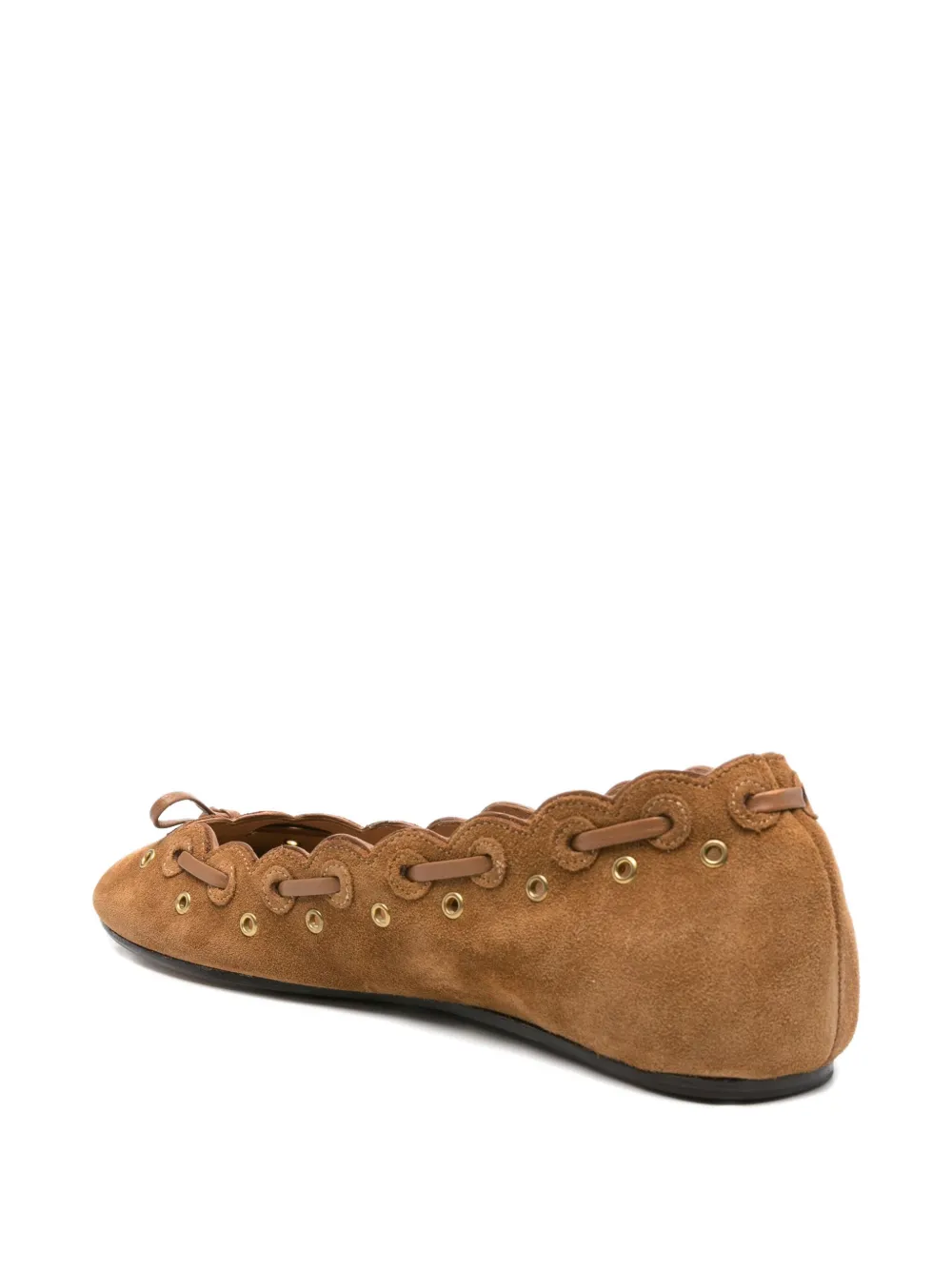 ISABEL MARANT Balfy suede ballet flats Brown