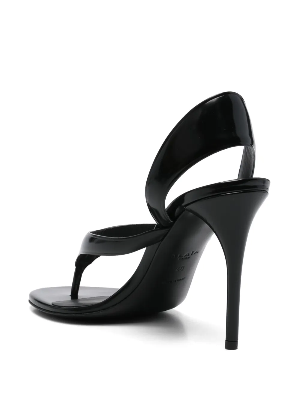 【関税・送料込み】ALAIA SANDALS SILVER TONG SANDALS Alaïa Tong 90MM Metallic Leather Sandals | Saks Fifth Avenue