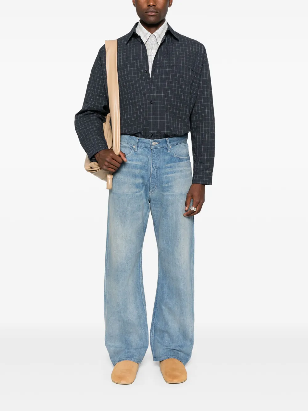 Auralee Jeans met vervaagd effect - Blauw