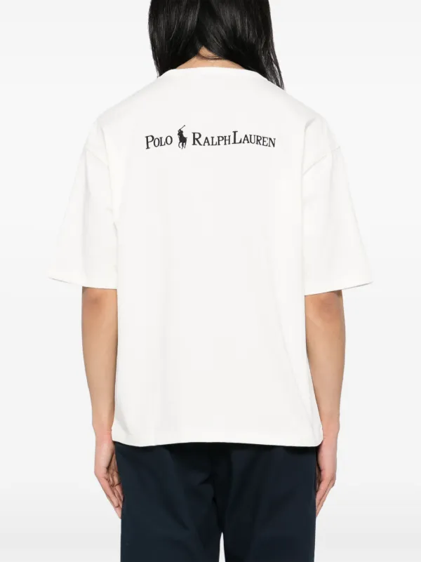 Tシャツ・カットソー POLO RALPH LAUREN Men T-shirt White 710964511 002 Vintage 80's Ralph Lauren Men White Textured Henley POLO