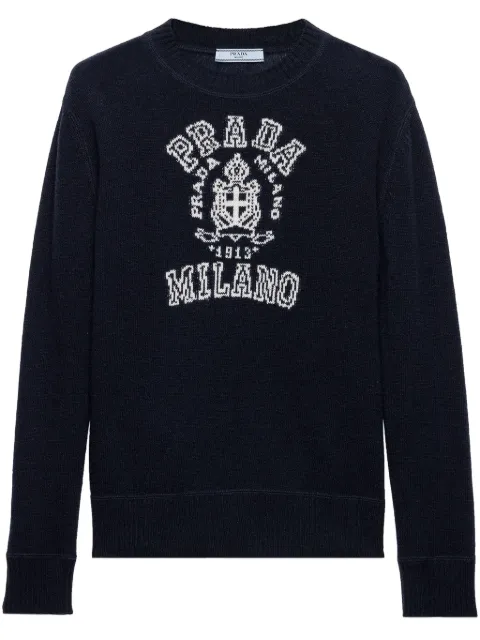 Prada logo-intarsia sweater